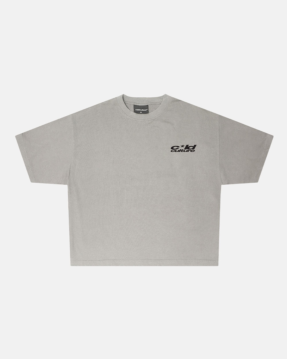 HEART ASHTRAY TEE FROST GREY - grey graphic print tee, front view - Cold Culture #packshot