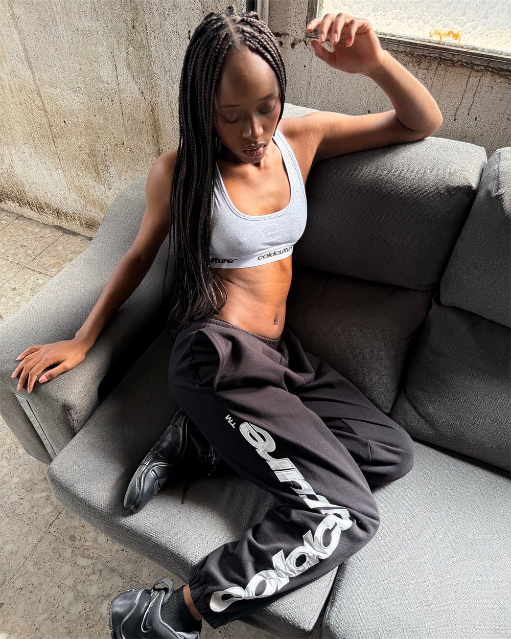 VERTICAL SWEATPANTS BLACK