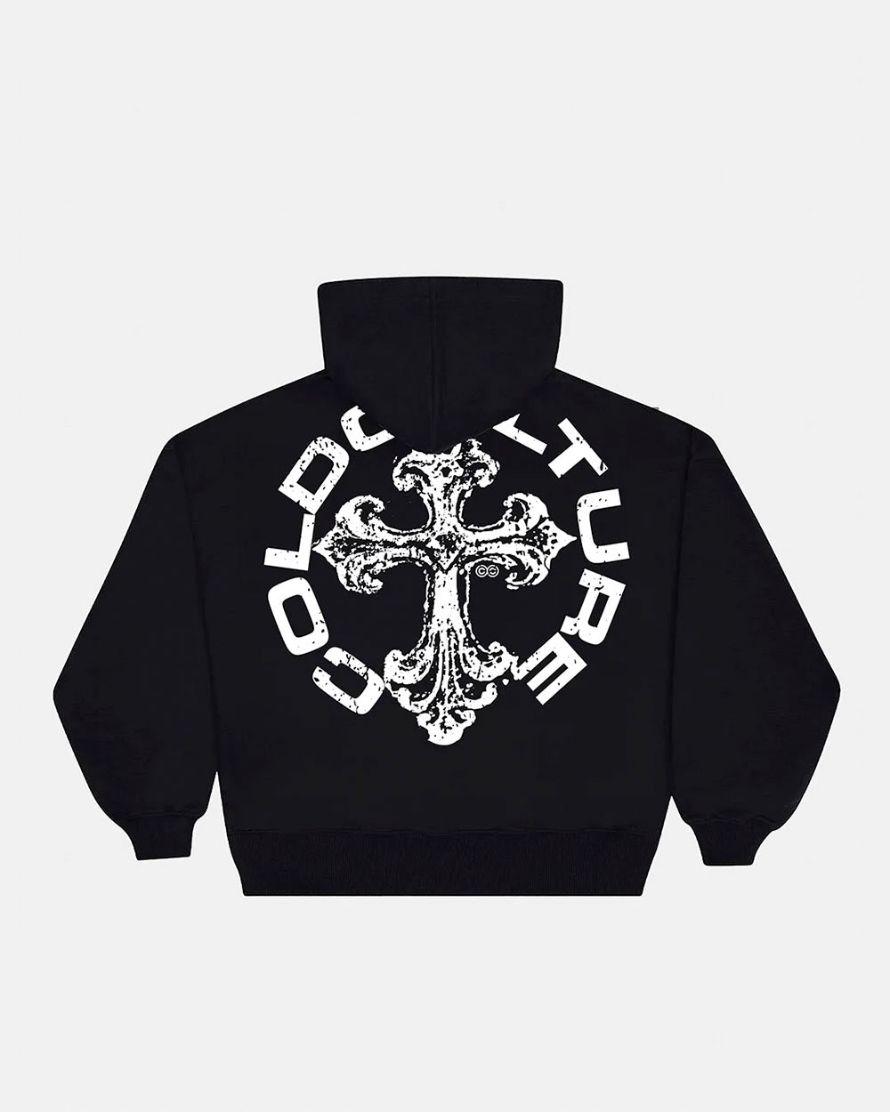 DISCHARGE HOODIE BLACK - Cold Culture #packshot