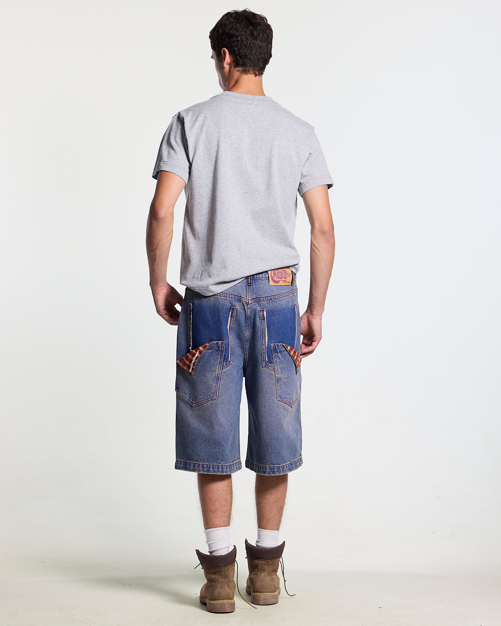 OPERA TEE HEATHER GREY - heather grey horse print tee, back view on male model - Cold Culture #man