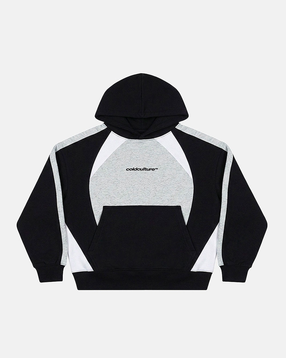SPEED SPOKE HOODIE BLACK AND HEATHER GREY