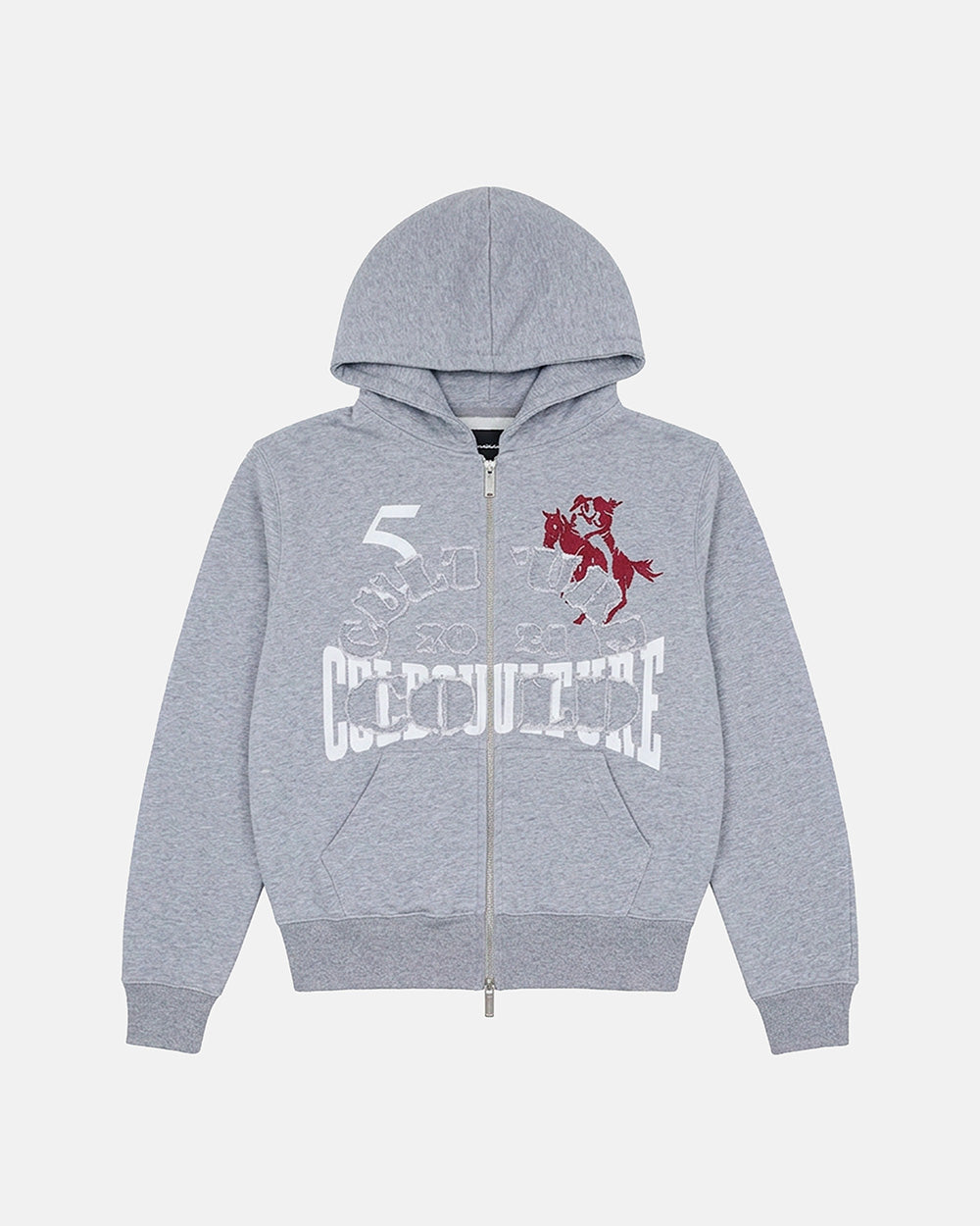 SWING ZIP HOODIE HEATHER GREY - Cold Culture #packshot