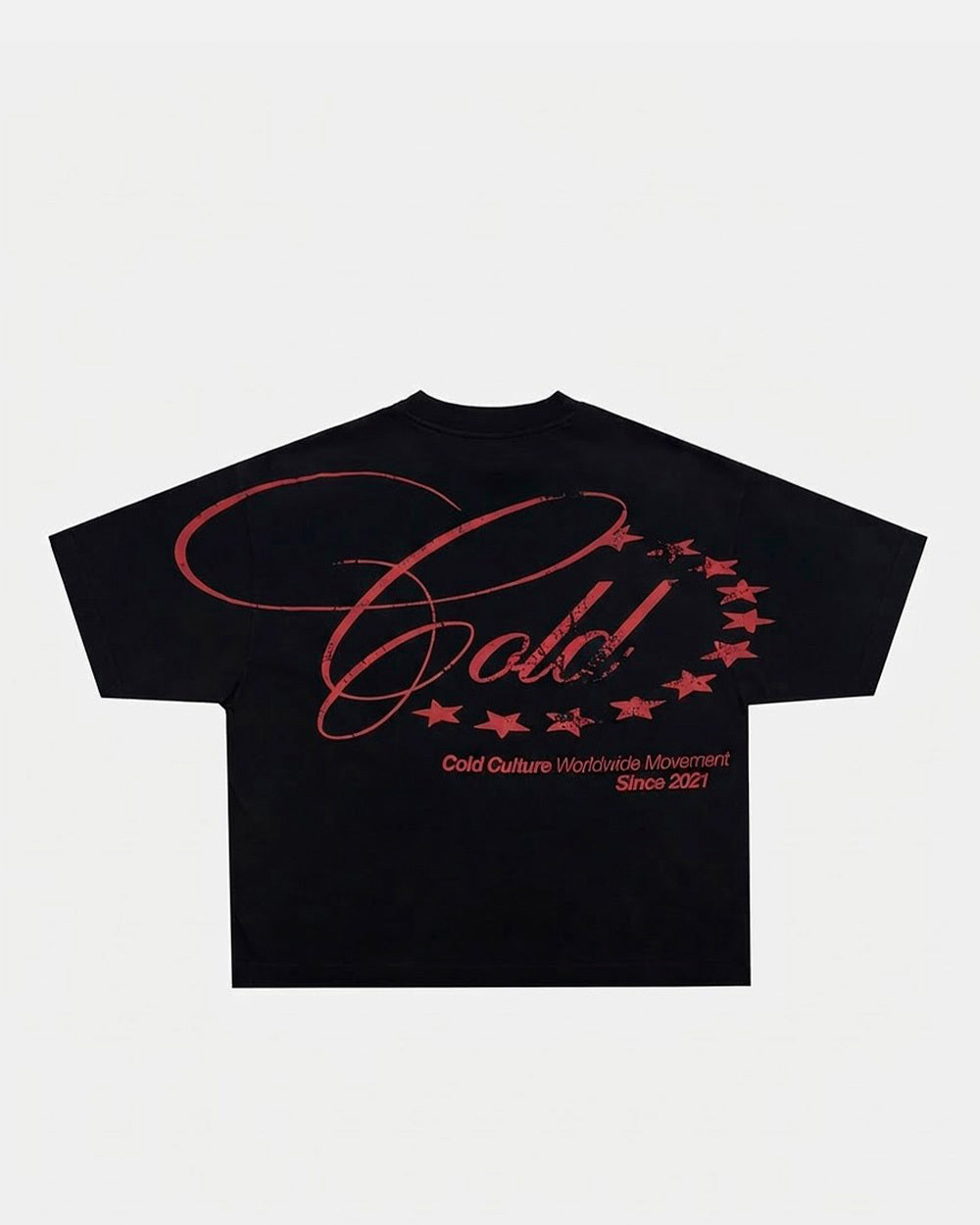 WORLDWIDE STARS TEE BLACK