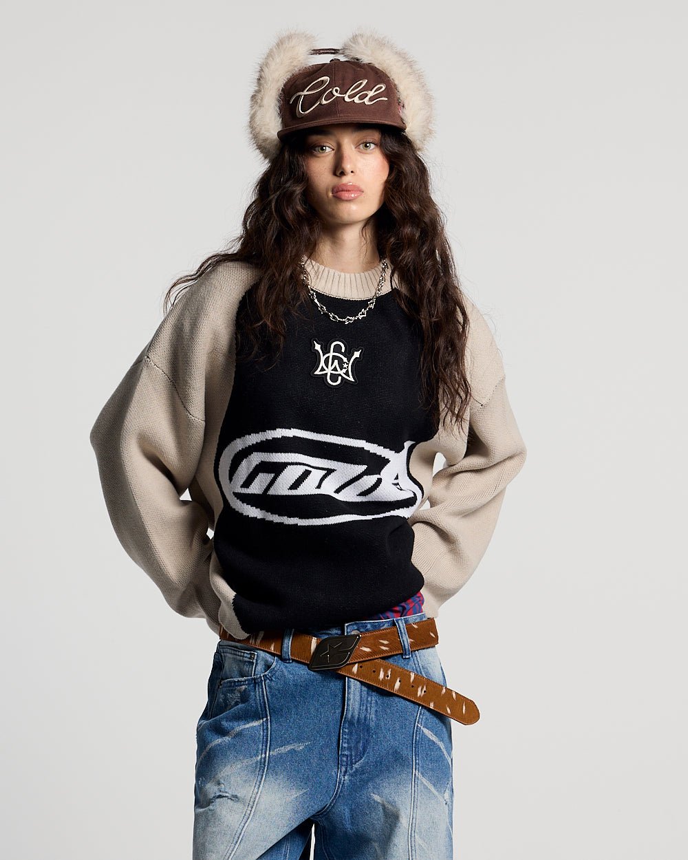 ALPHA KNIT BEIGE & BLACK - Cold Culture #woman