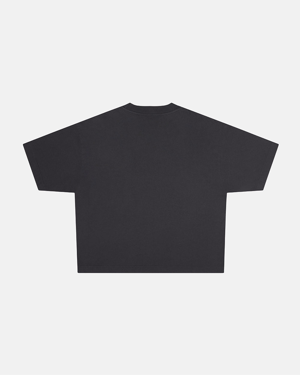APOCALYPSE TEAM TEE GREY & RED - dark grey graphic print tee, back view - Cold Culture #packshot