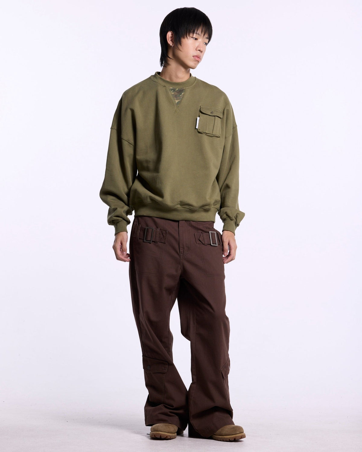 AUTHORITY CREWNECK MILITAR GREEN - Cold Culture #man