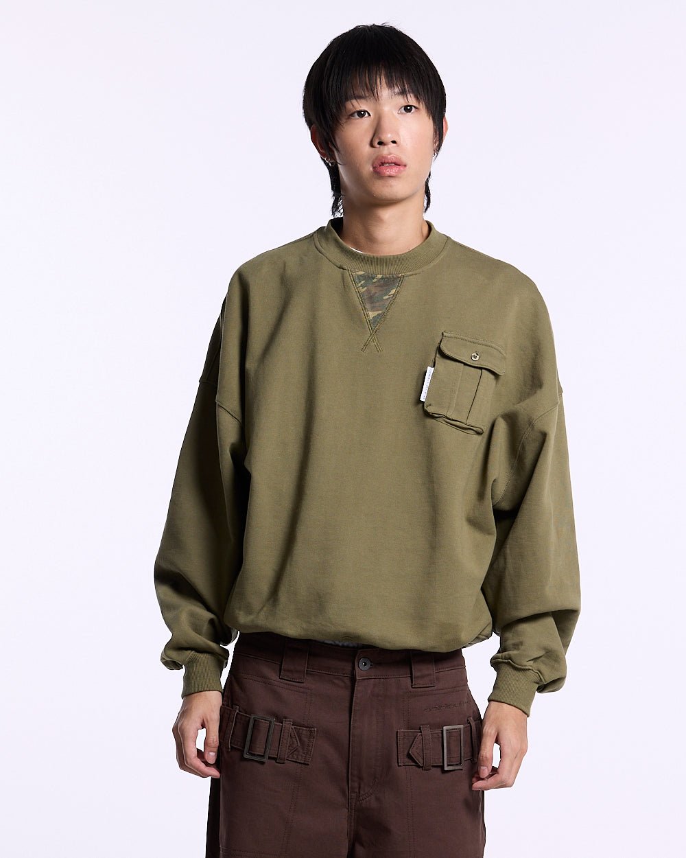 AUTHORITY CREWNECK MILITAR GREEN - Cold Culture #man