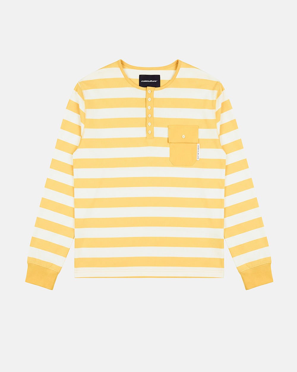 BANDLINE LONGSLEEVE YELLOW & HEATHER GREY - Cold Culture #packshot