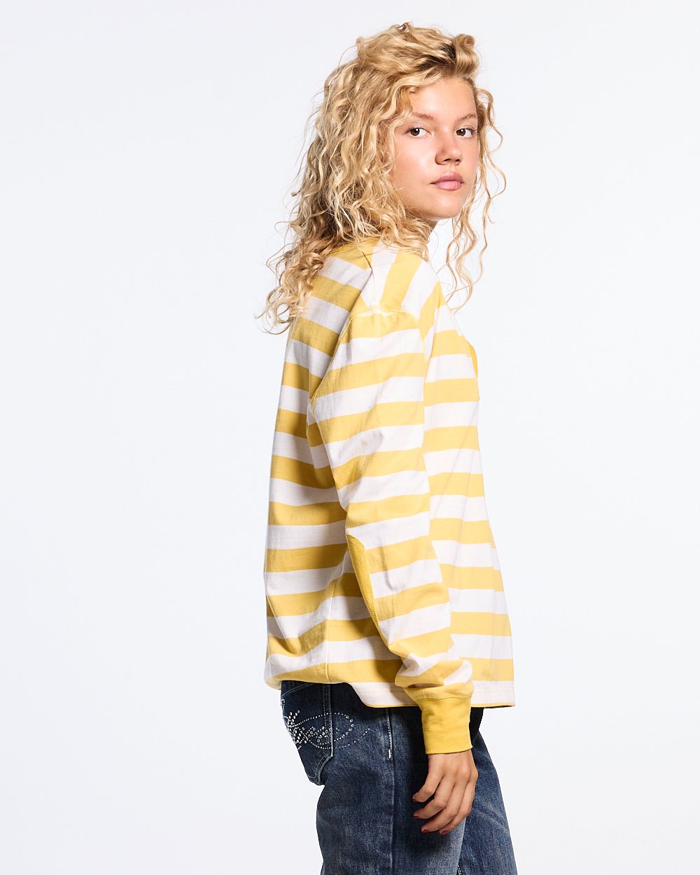 BANDLINE LONGSLEEVE YELLOW & HEATHER GREY - Cold Culture #woman