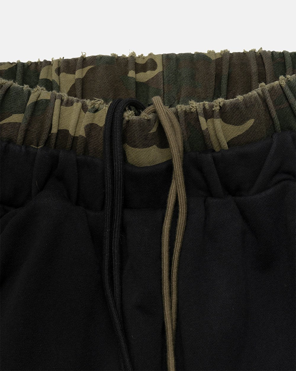 BLACK OPS SWEATPANTS BLACK - washed black sweatpants, detail close-up - Cold Culture