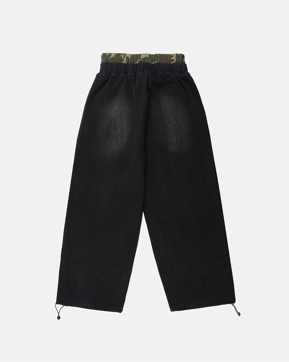 BLACK OPS SWEATPANTS BLACK - washed black sweatpants, flat lay - Cold Culture #packshot