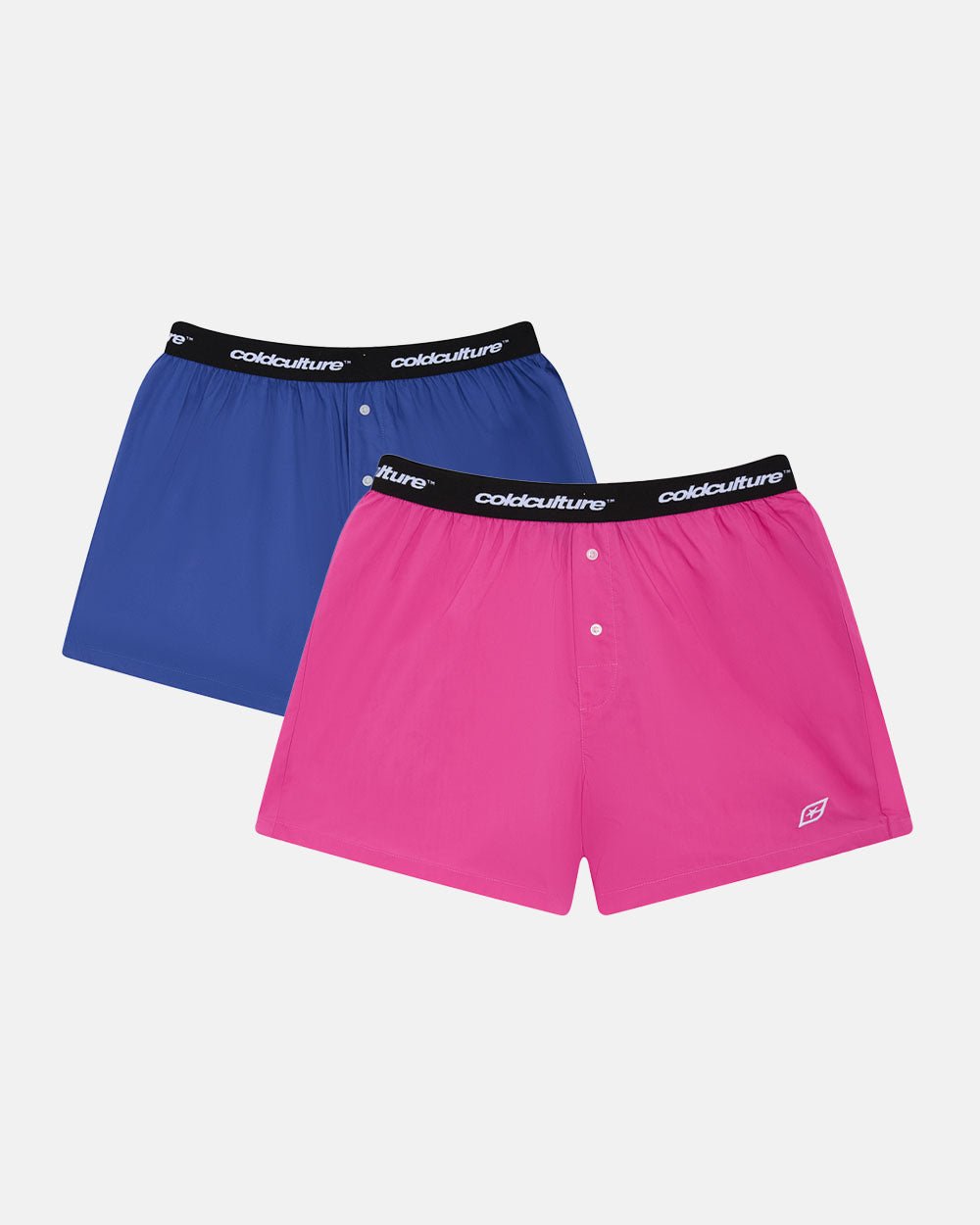 BOXERS EVENT PACK BLUE & PINK - blue and pink boxers, front view - Cold Culture #packshot