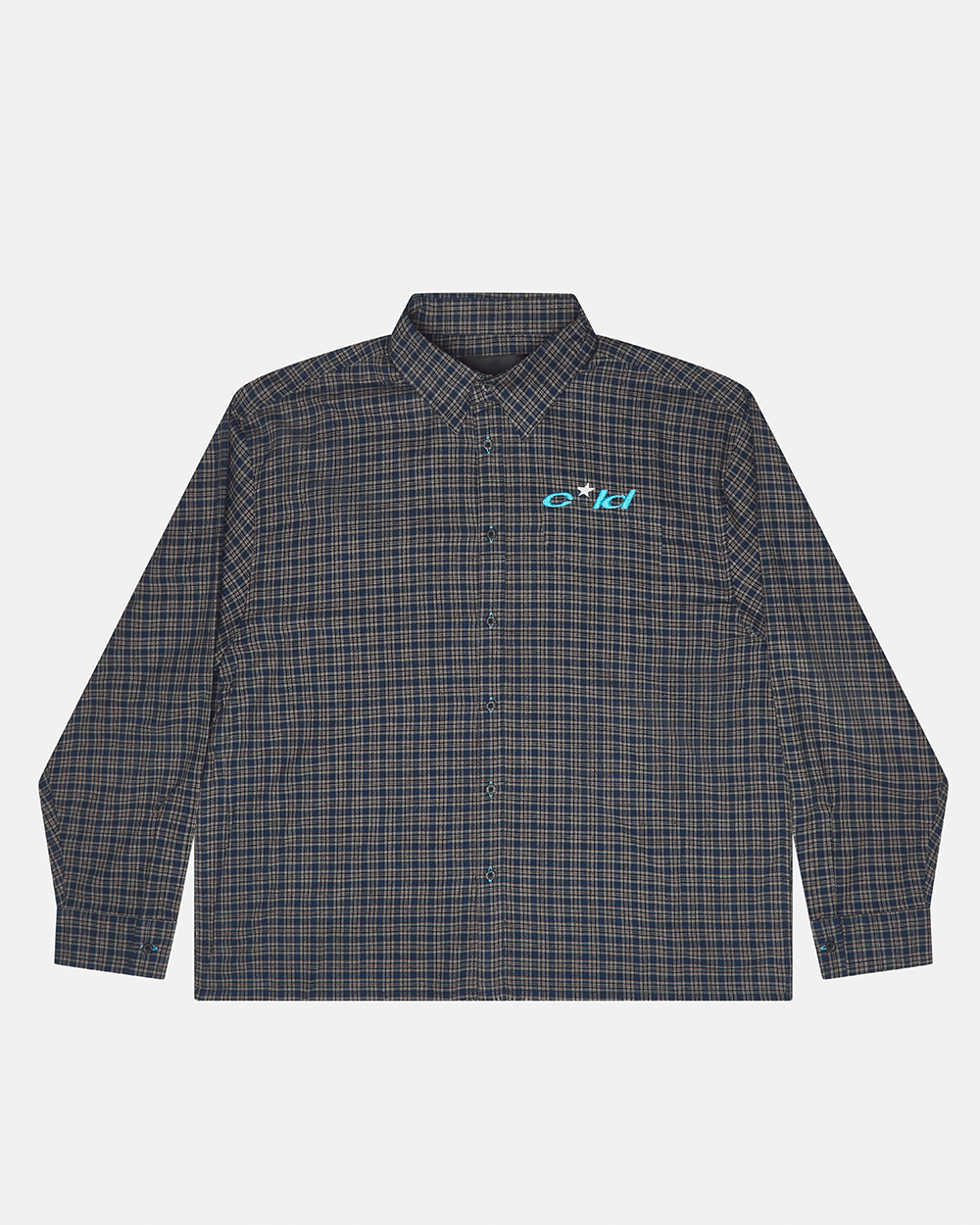 BRICK LANE SHIRT BLUE SQUARE - Cold Culture #packshot