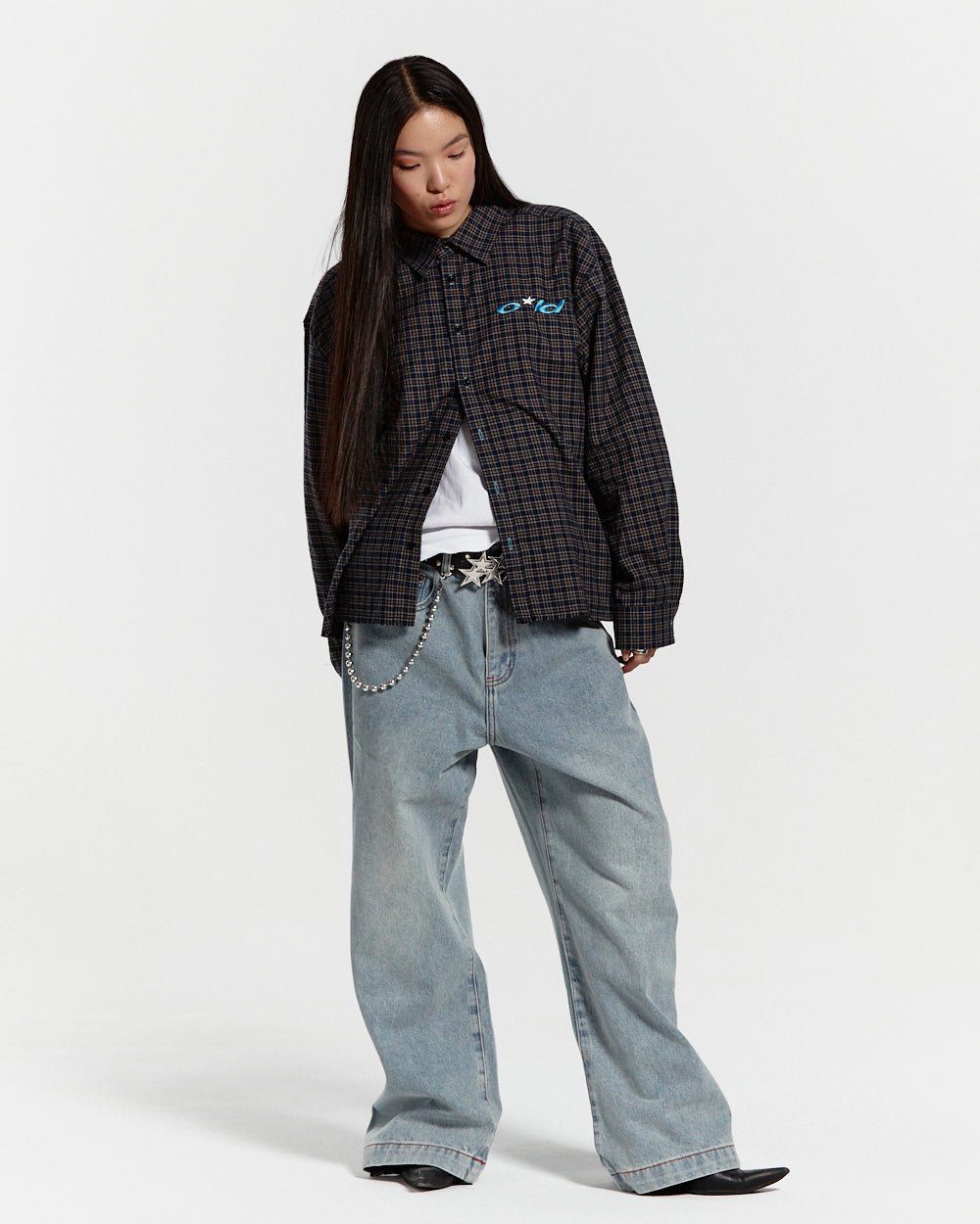 BRICK LANE SHIRT BLUE SQUARE - COLD CULTURE #woman