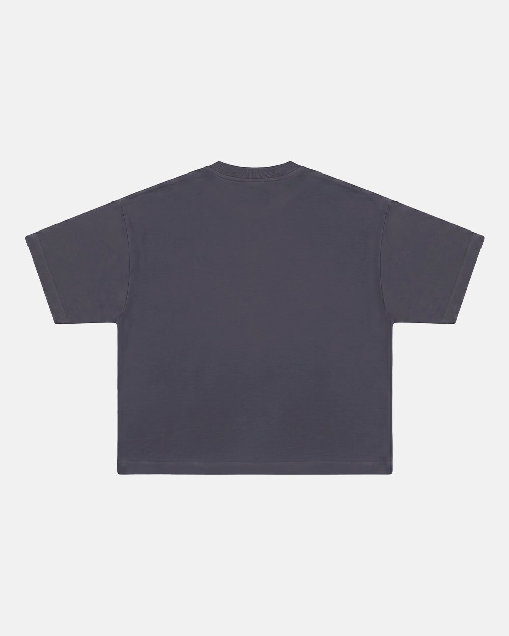 BULLDOG TEE DARK GREY - dark grey bulldog print tee, back view - Cold Culture #packshot