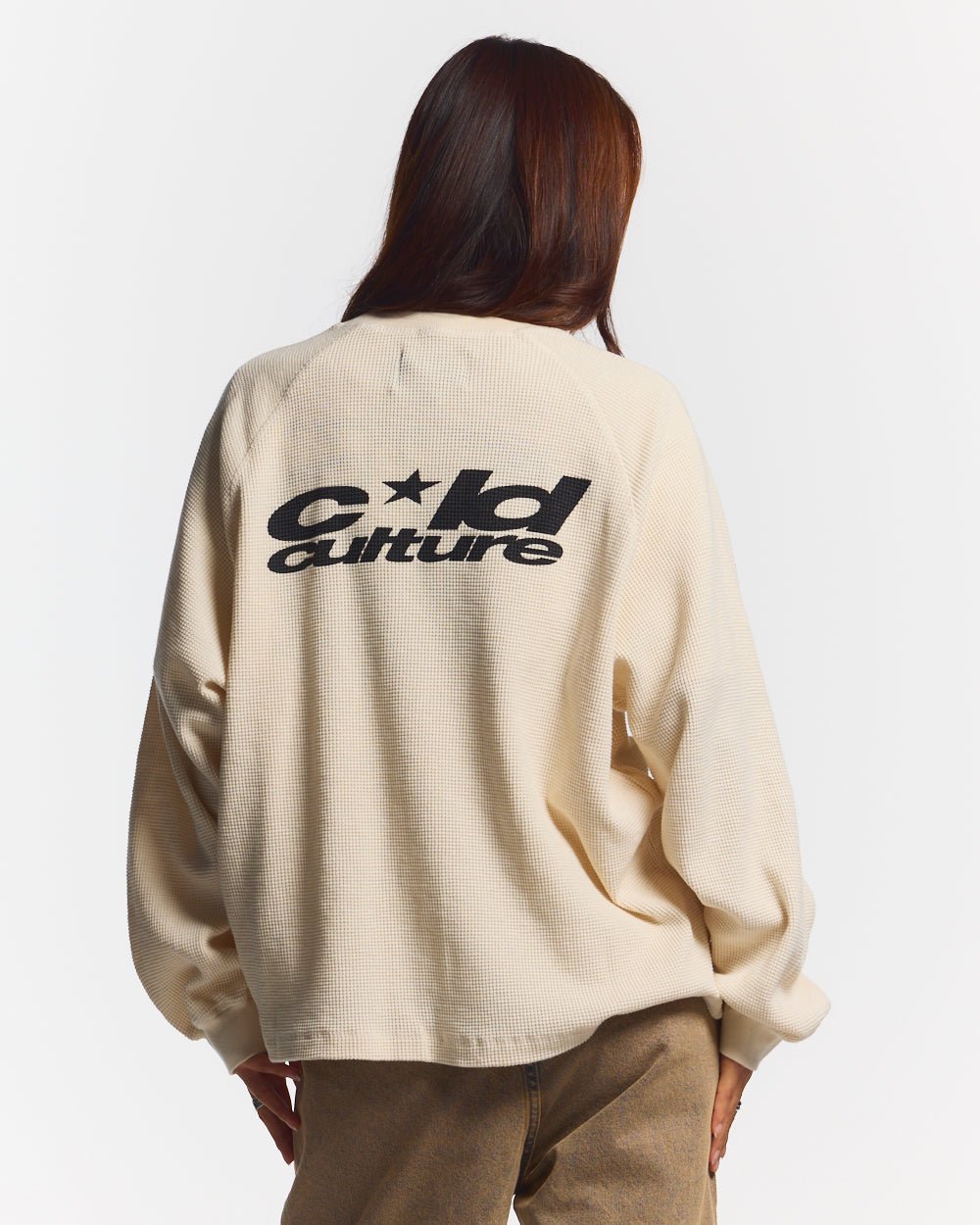 CAMO THERMAL LONGSLEEVE TEE WHITE - COLD CULTURE #woman