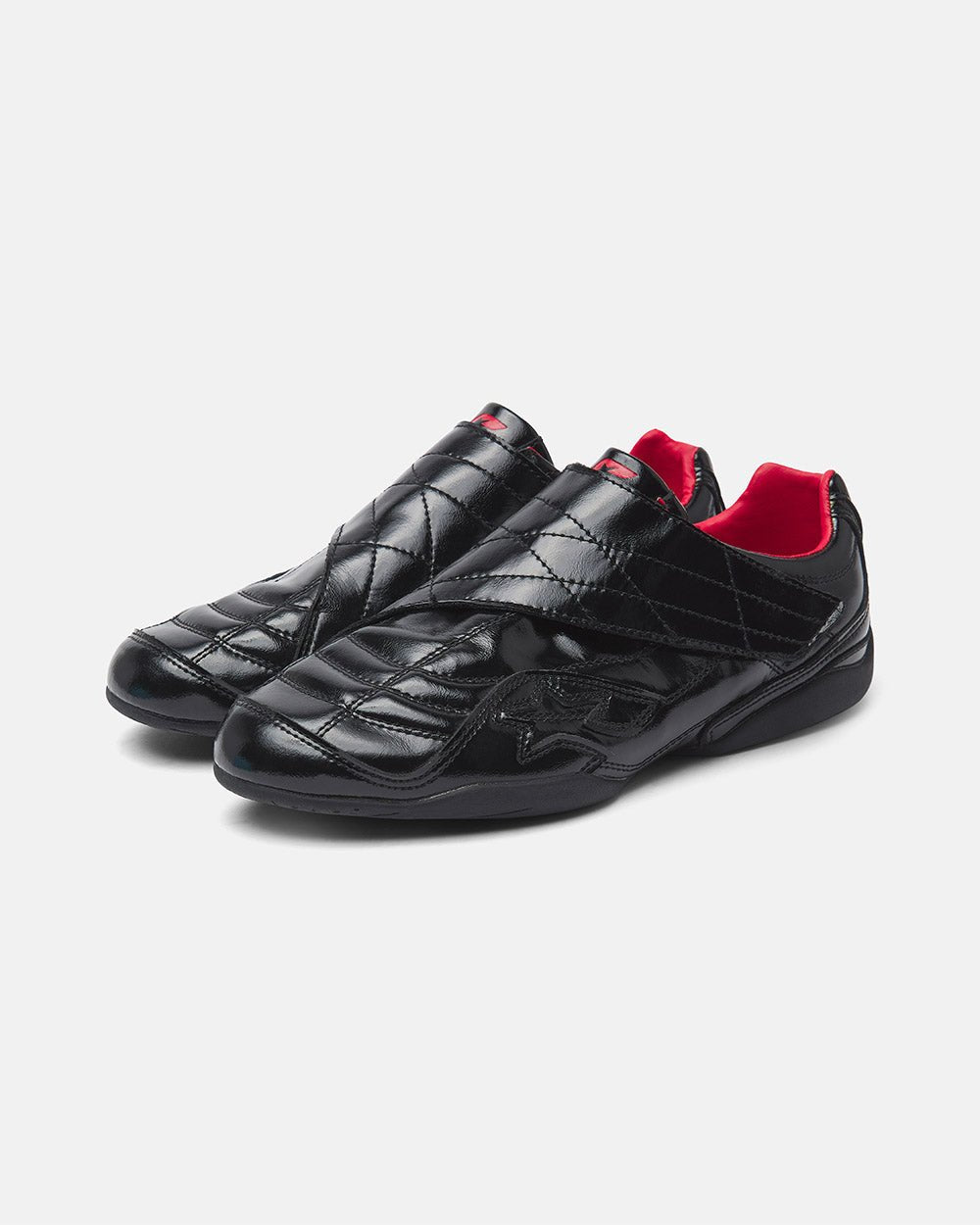COLD HOOK SNEAKER BLACK - black velcro strap sneakers, front view - Cold Culture #packshot
