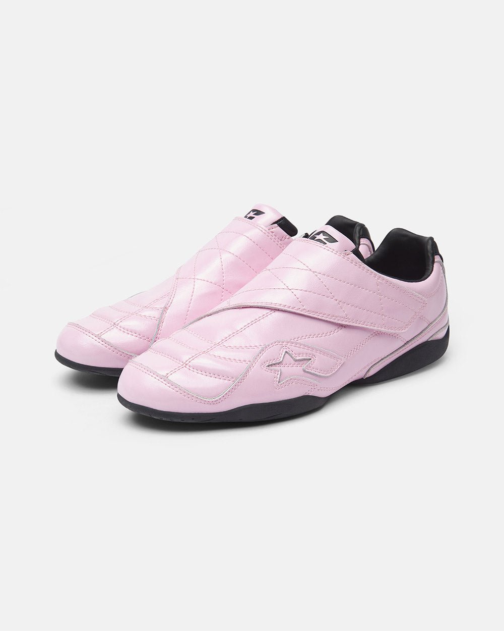 COLD HOOK SNEAKER PINK - pink velcro strap sneakers, front view - Cold Culture #packshot