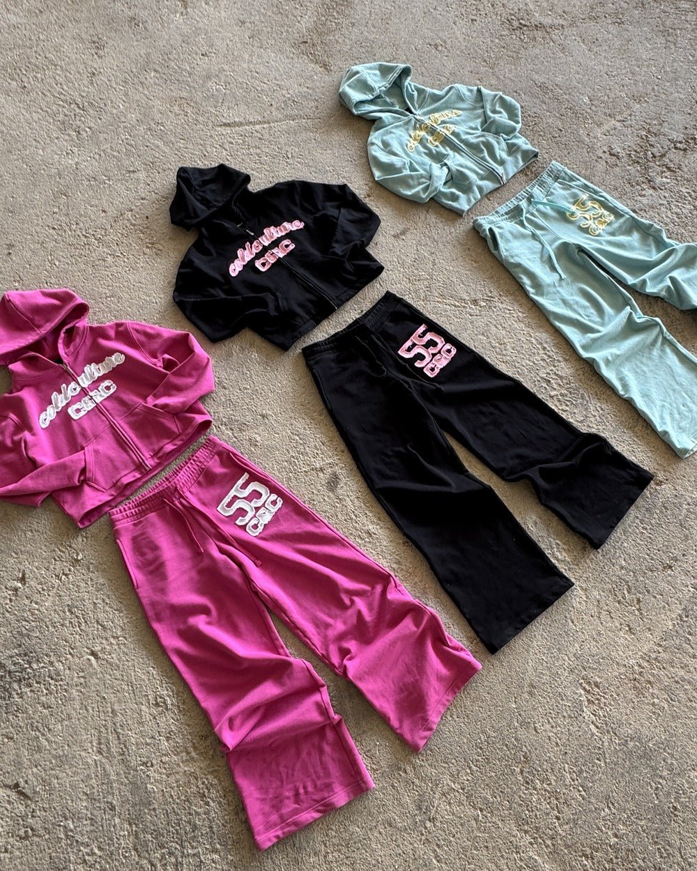 COLLEGE 55 ZIP HOODIE PINK - Cold Culture