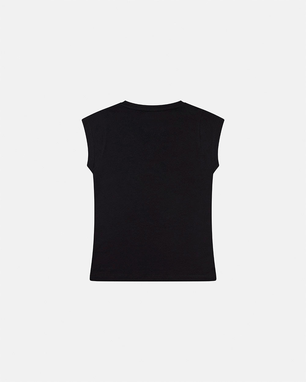 COMMAND BABY TEE BLACK - black camo print baby tee, back view - Cold Culture #packshot