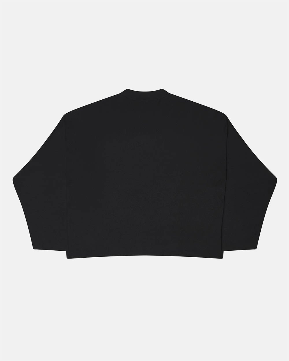 COOL COLD KNIT BLACK - black graphic print knit sweater, back view - Cold Culture #packshot