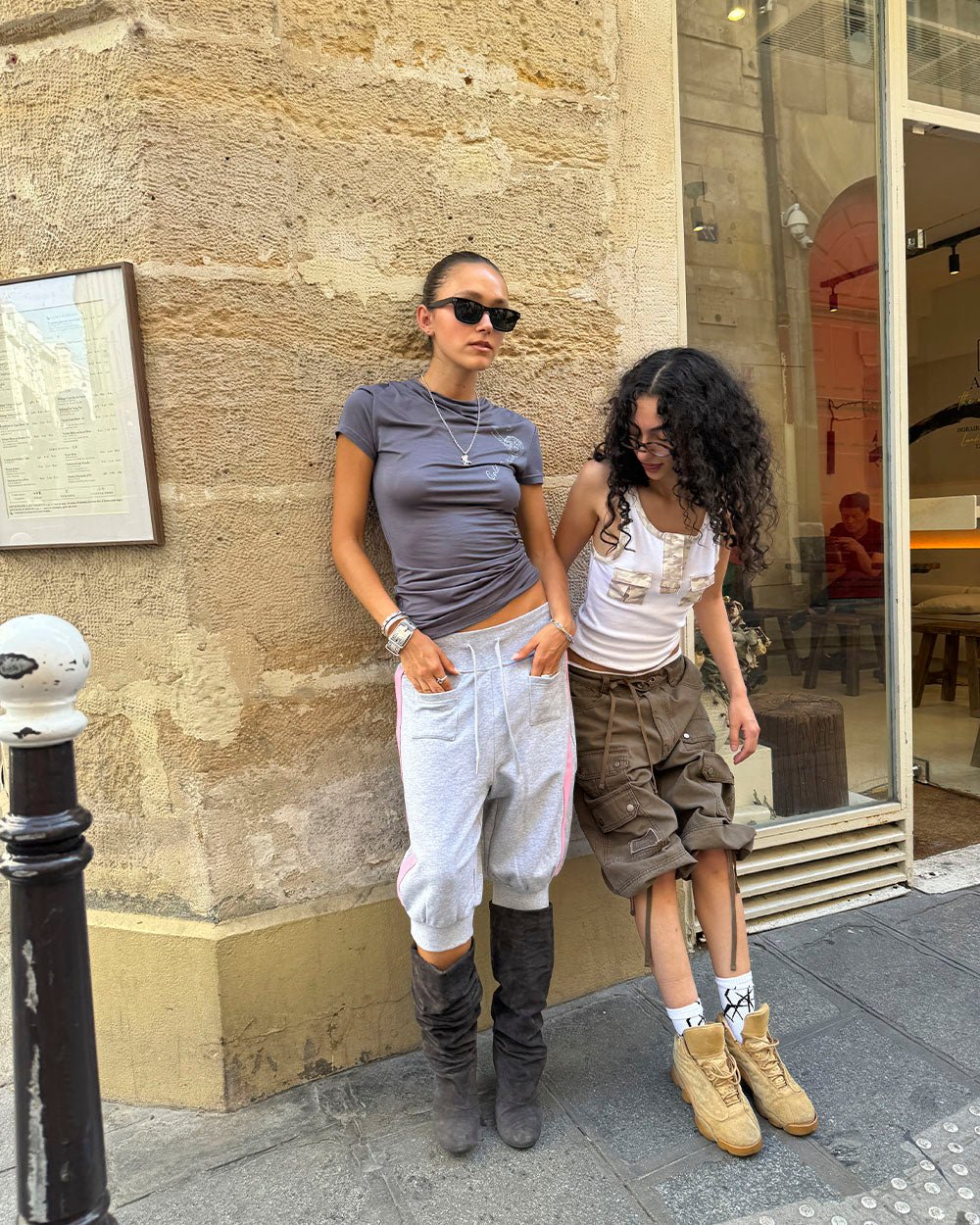 CORE TANK TOP WHITE - white ribbed tank top, street style shot - Cold Culture #woman