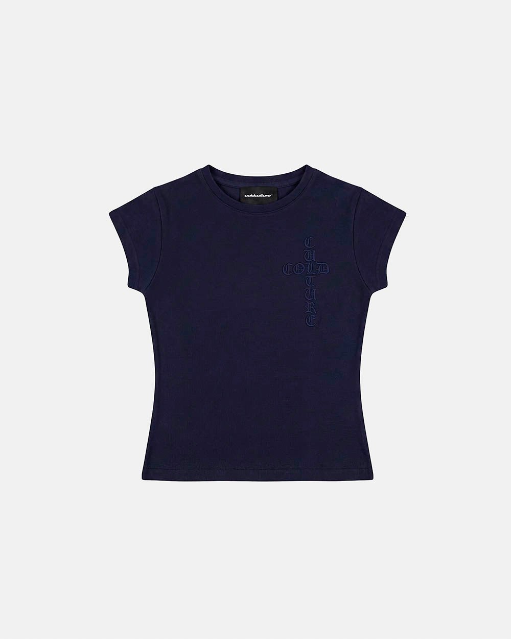 CROSSED BABY TEE WOMAN NAVY - Cold Culture #packshot