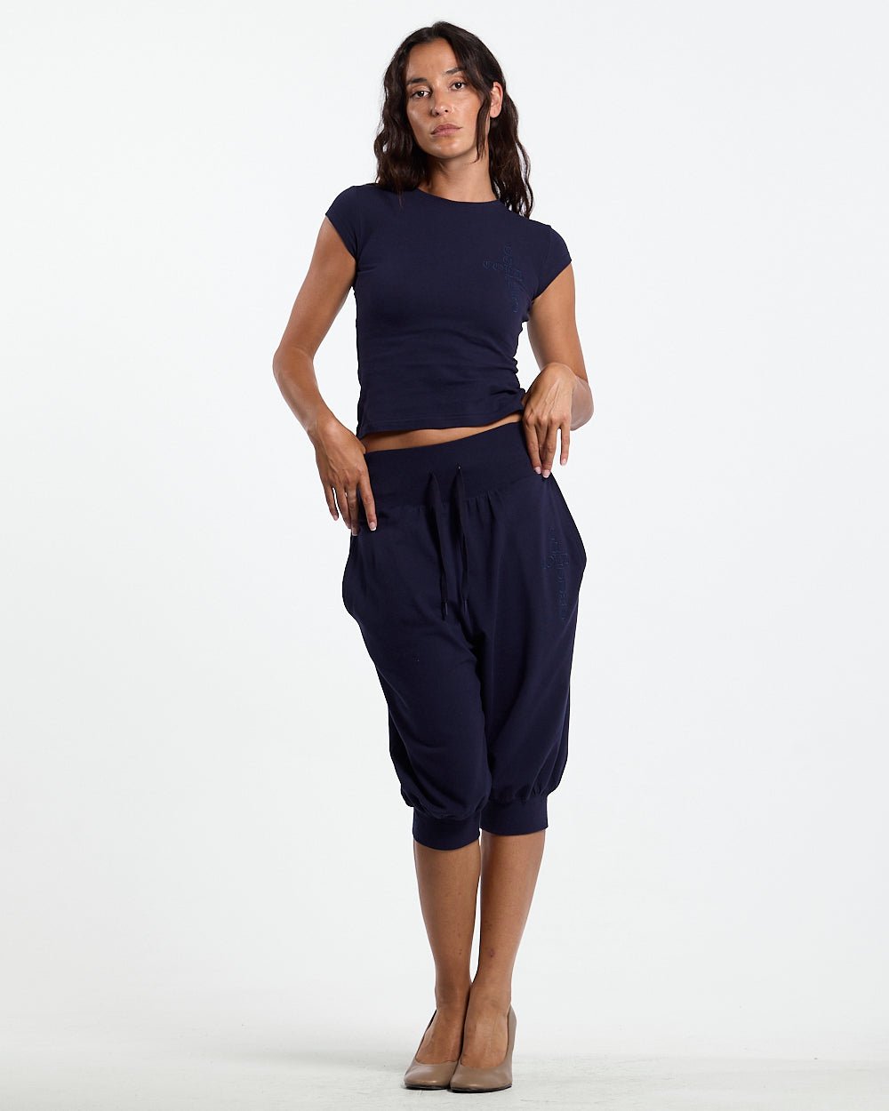 CROSSED BABY TEE WOMAN NAVY - Cold Culture #woman