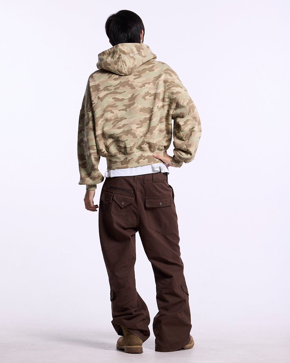 CROSSED DISTRESS HOODIE CAMO - Cold Culture #man