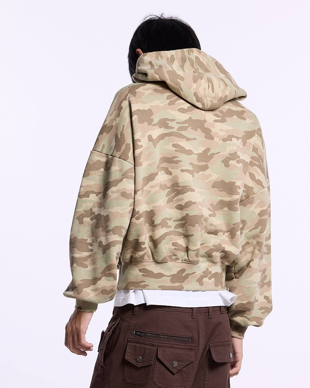 CROSSED DISTRESS HOODIE CAMO - Cold Culture