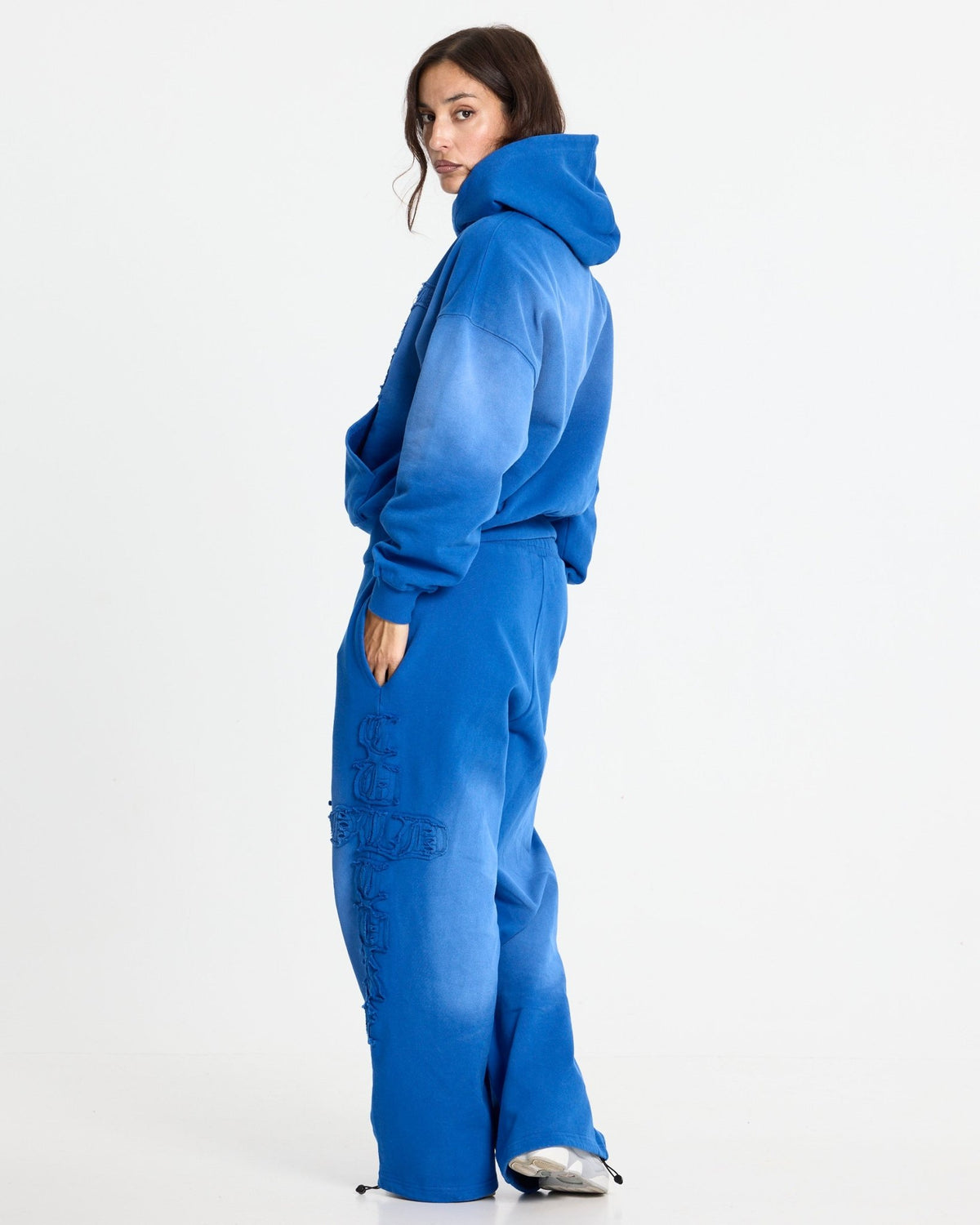 CROSSED HOODIE BLUE - Cold Culture
