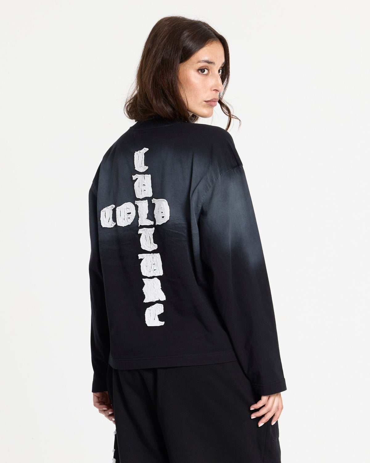 CROSSED LONGSLEEVE BLACK - Cold Culture