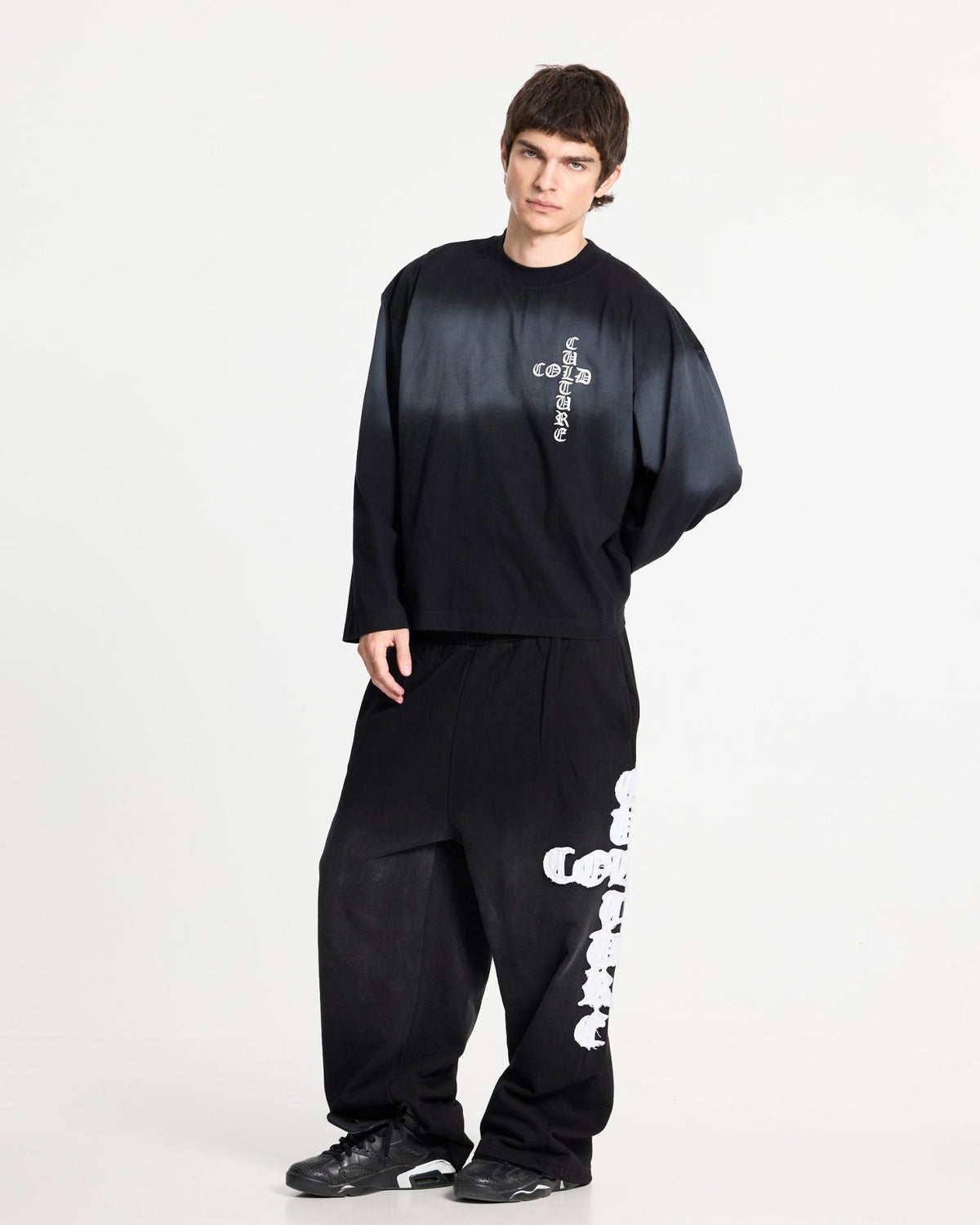 CROSSED LONGSLEEVE BLACK - Cold Culture