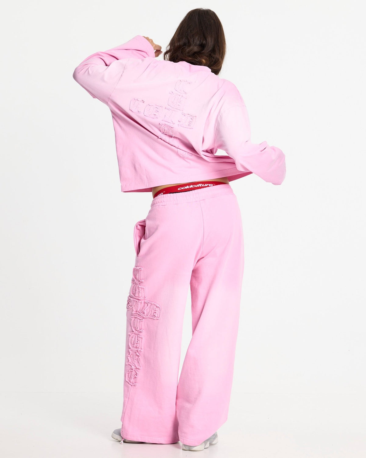 CROSSED LONGSLEEVE PINK - Cold Culture