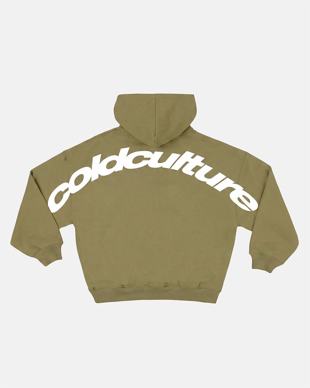 CURVED HOODIE MILITAR GREEN - Cold Culture #packshot