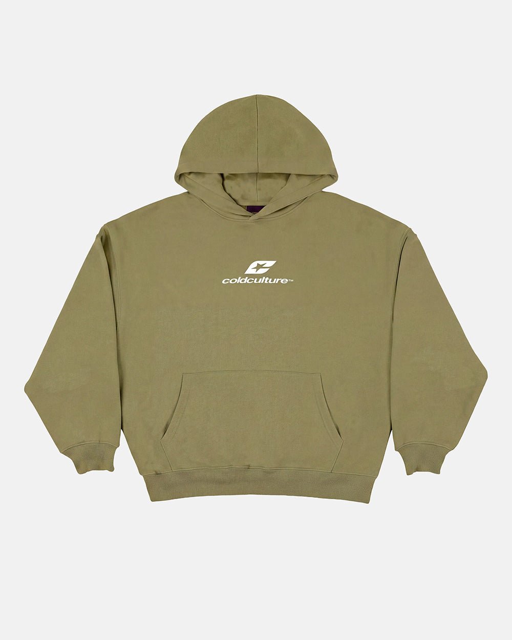 CURVED HOODIE MILITAR GREEN - Cold Culture #packshot