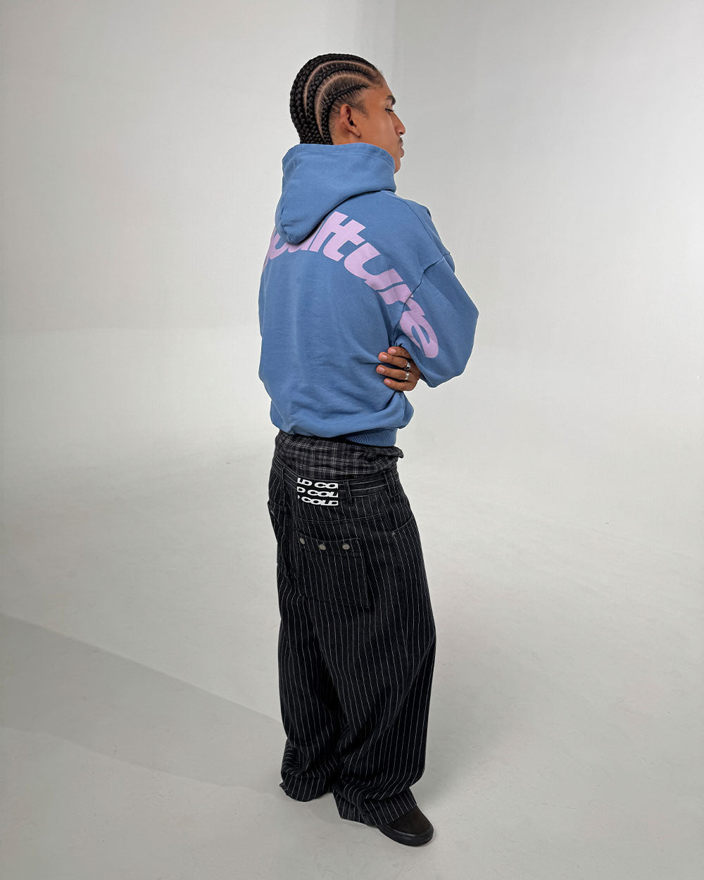 CURVED HOODIE NEW BLUE - Cold Culture #man