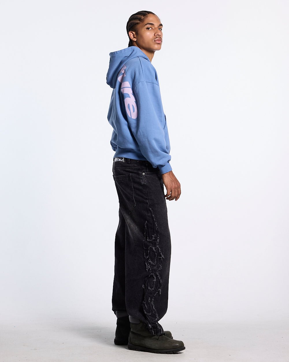 CURVED HOODIE NEW BLUE - Cold Culture #man