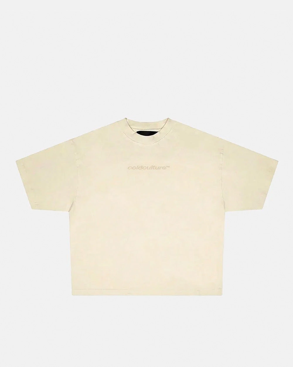DISTRESS CURVED TEE CREAM - Cold Culture #packshot