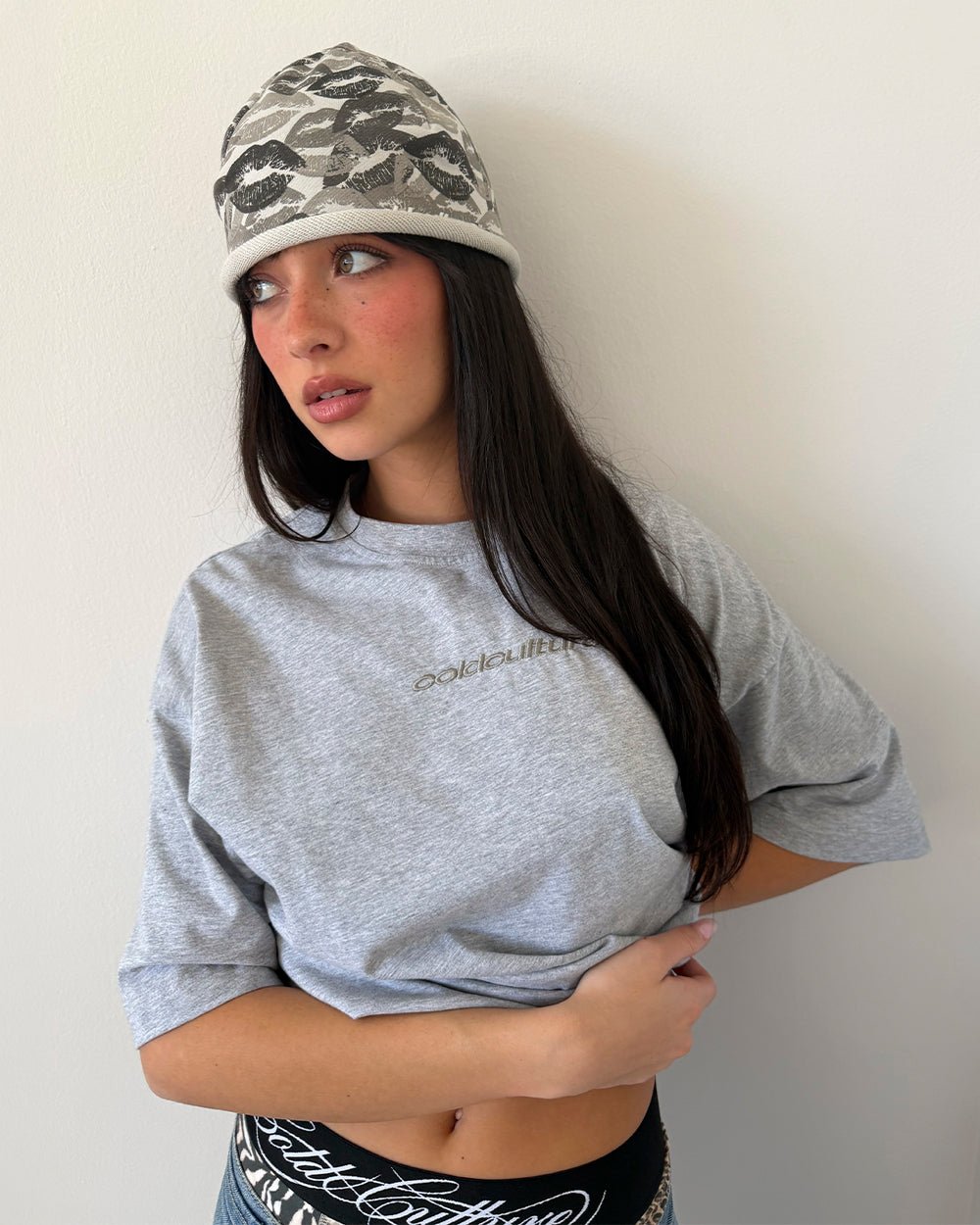 DISTRESS CURVED TEE GREY VIGORÉ - Cold Culture #woman