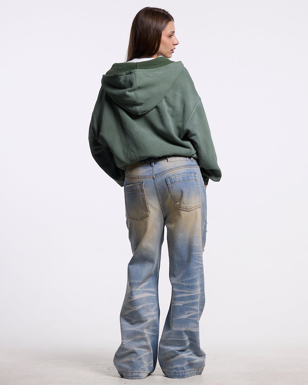 EAGLE ZIP HOODIE GREEN - Cold Culture #woman