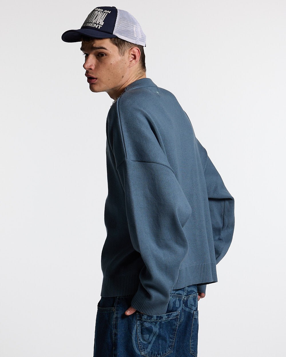ESSENTIAL KNIT TURBULENCE BLUE - COLD CULTURE #man