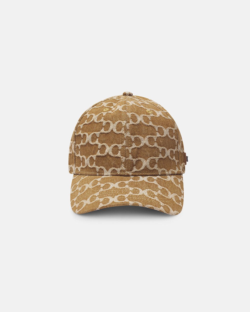 FEVER CAP BROWN - brown monogram cap, front view - Cold Culture #packshot