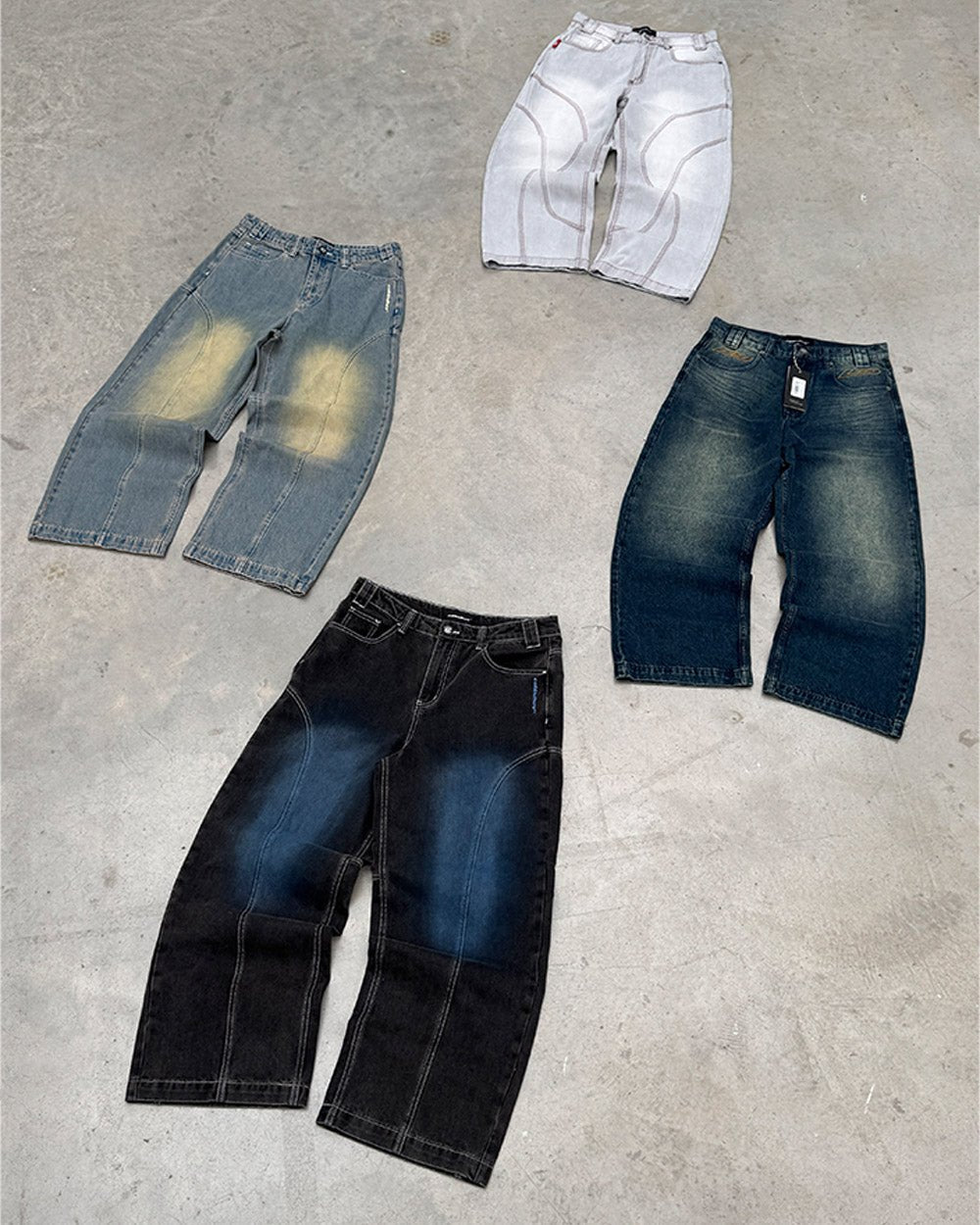 FLEX V2 PANTS LIGHT TITANIUM - light grey contrast stitch pants, flat lay with matching pieces - Cold Culture