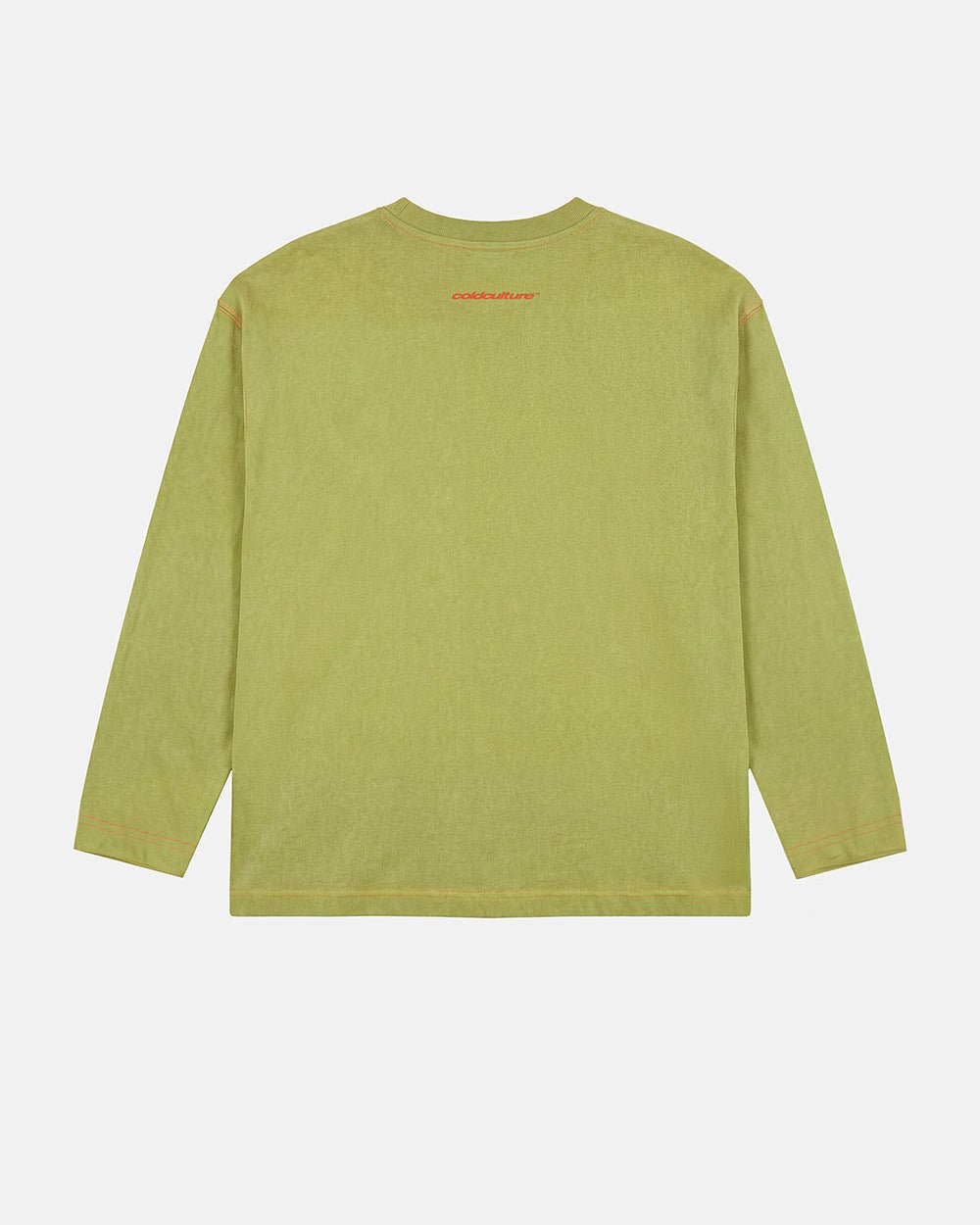FLYING FREE LONGSLEEVE GREEN - green graphic print longsleeve tee, flat lay - Cold Culture #packshot