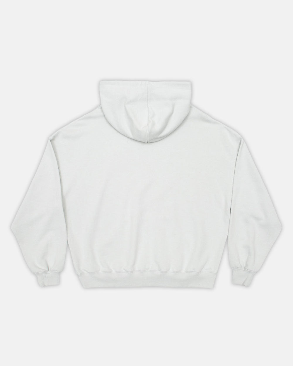 FORTUNE HOODIE PALE GREY - pale grey graphic print hoodie, back view - Cold Culture #packshot