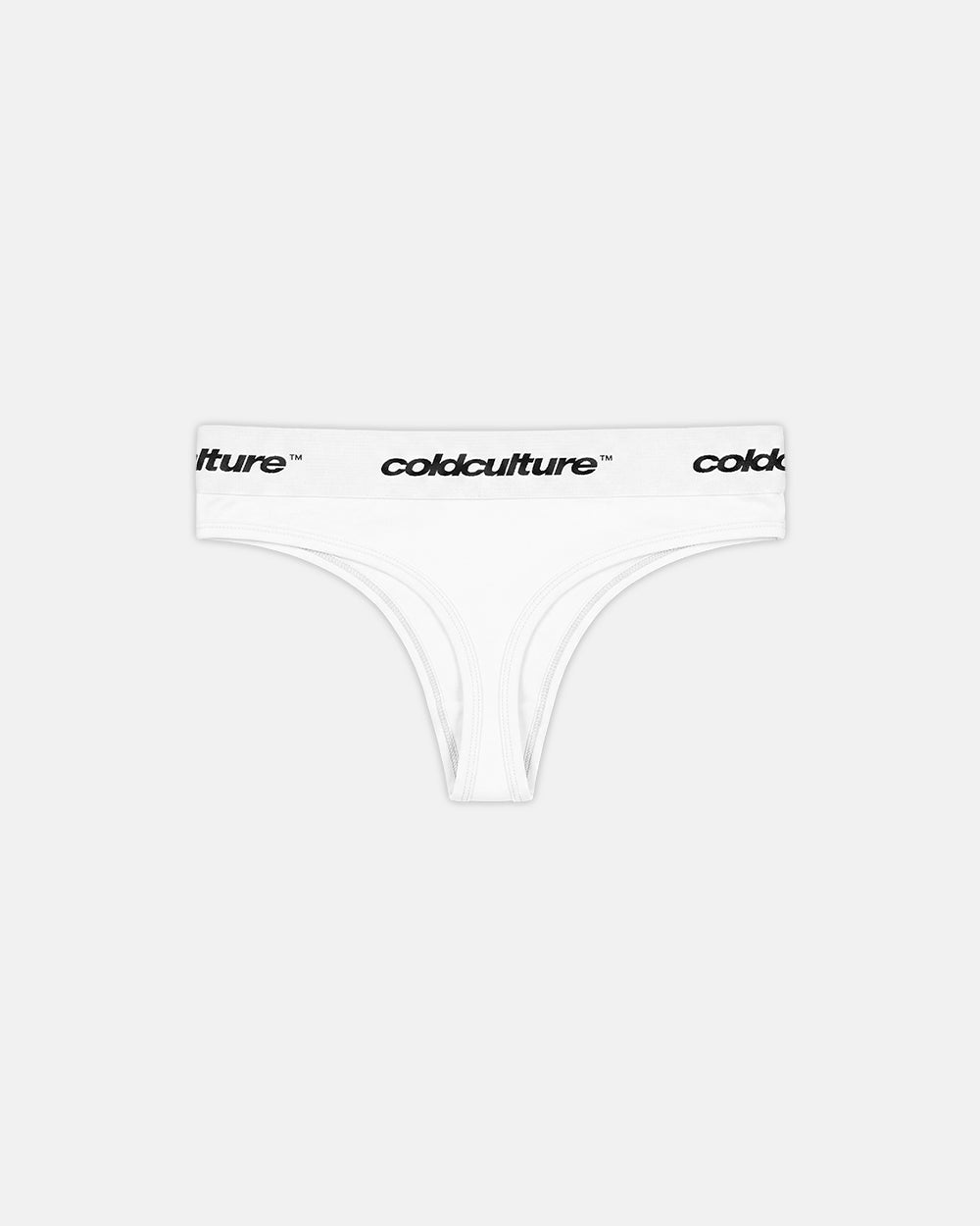 GIRLS CLUB THONG PACK WHITE AND GREY - white and grey thong two-pack, flat lay - Cold Culture #packshot