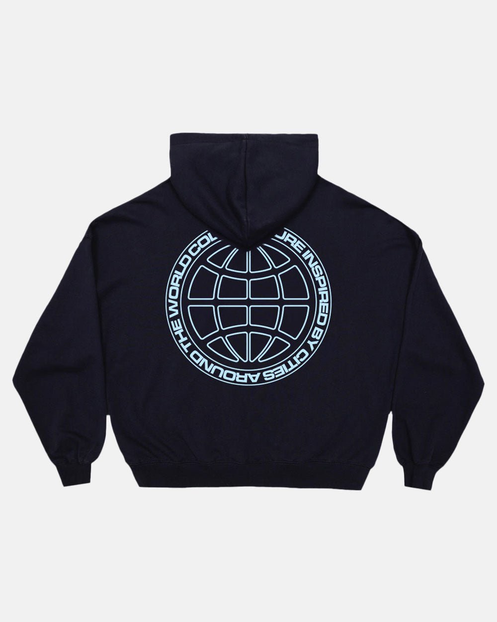 GLOBE HOODIE BLUE OCEAN - COLD CULTURE #packshot