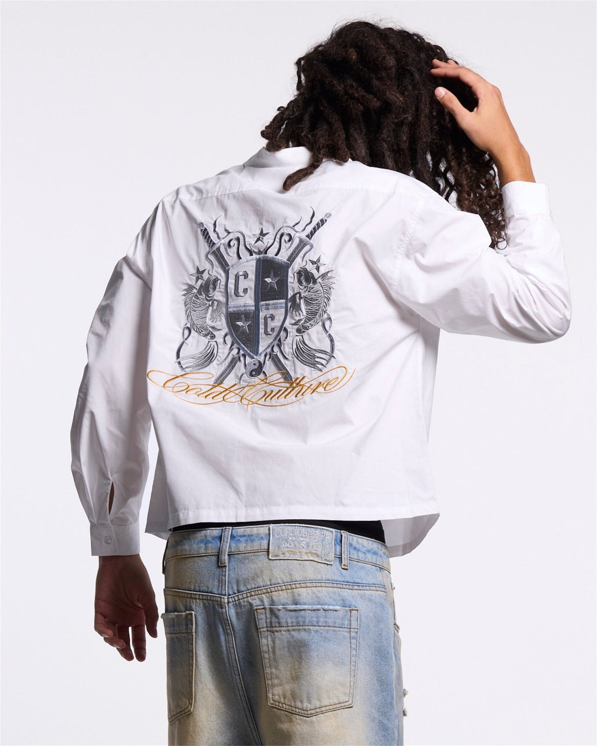 GLYPH LONGSLEEVE SHIRT WHITE - Cold Culture #man