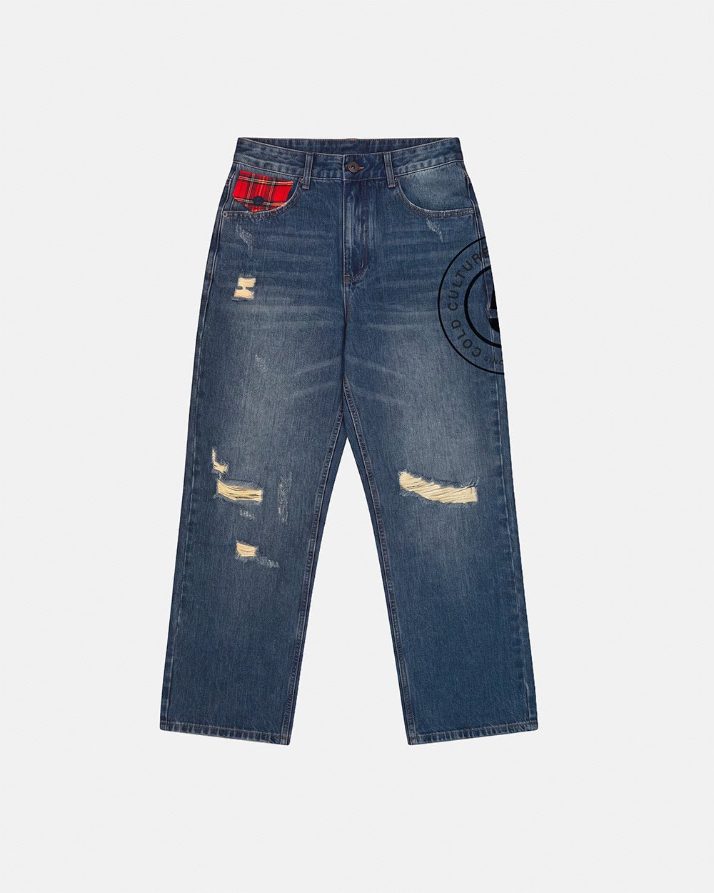 GRUNGE V1 PANTS DARK BLUE - Cold Culture #packshot